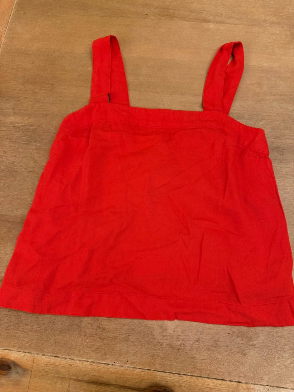 Time and Tru Red Tank Top - Bright Solid Cotton